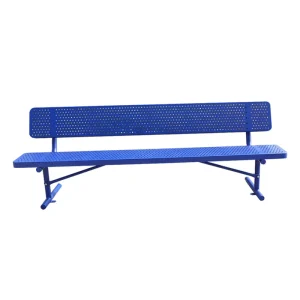 Outdoor Furniture 72 Inch 96 Inch Perforated Steel Bench Seat Outside Leisure Park Metal Bench Seating