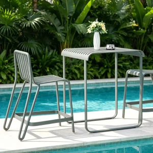 Outdoor Furniture Aluminum High Bar Chair Table Chair for Garden Bar Set