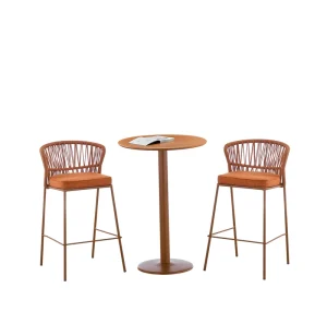 Outdoor Furniture Bar Chair and Table Lightweight Easy Carrying Comfortable UV Resistant