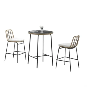 Outdoor Furniture Bar Chair and Table Lightweight Easy Carrying Comfortable Waterproof UV Resistant