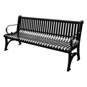 Outdoor Furniture Comfortable Modern Steel Long Sitting Bench Seat Outside Park Metal Bench Chair Out Door Garden Bench Seating