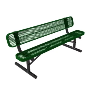 Outdoor Furniture Commercial Heavy Duty Metal 48″ 72″ 96″ Bench Seat Playground Park UV Resistant Steel Public Seating Bench