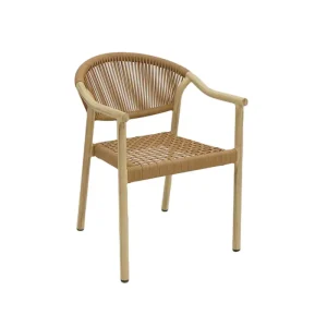 Outdoor Furniture Hotel Garden Dining Chair Aluminum Rattan Outdoor Chair Garden Restaurant Chair