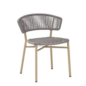 Outdoor Furniture Hotel Patio Garden Restaurant Aluminum Dining Chair Outdoor Woven Plastic Rattan Chair