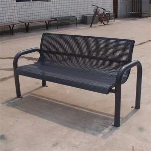 Outdoor Furniture Leisure Steel Bench Seat Outside Park Modern Metal Bench Chair Out Door Garden Bench Seating Manufacturers