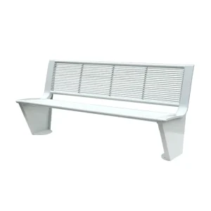Outdoor Furniture Metal Tubular Bench Seat Outside Park Decorative Steel Bench Seating Public Garden Patio Bench Chair