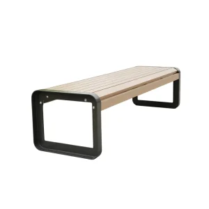 Outdoor Furniture Modern Backless Wooden Bench Seat Outside Park Garden Composite Wood Bench Seating