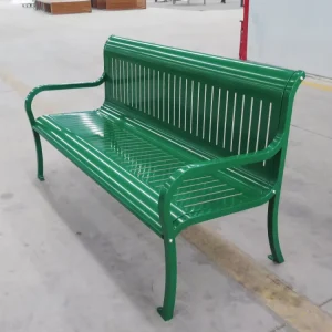Outdoor Furniture Modern Galvanized Steel Bench Seating Public Heavy Duty Bench Seat Outside Park Metal Bench Chair