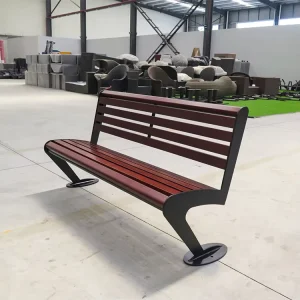 Outdoor Furniture Modern Traditional Wpc Wooden Bench Outside Park Wood Plastic Composite Chair Bench Garden Patio Bench Seating