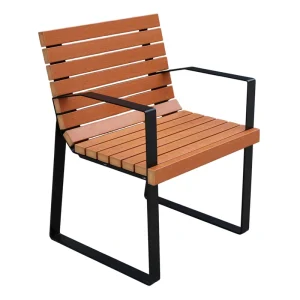 Outdoor Furniture Plastic Wood Seat Outside Park Seating Public Garden Patio Vintage Chair