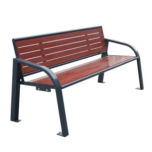 Outdoor Furniture Public Leisure Park Street Weatherproof Wood Backrest Bench Seating Outside Garden Patio Sitting Benches Seat