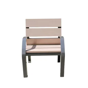 Outdoor Furniture Public Park Antiseptic Wood Seat Outside Garden Patio Leisure Chair