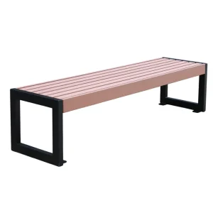 Outdoor Furniture Public Park Backless Wooden Bench Seating Outside Garden Patio Reclaimed Wood Seat Benches Without Backrest