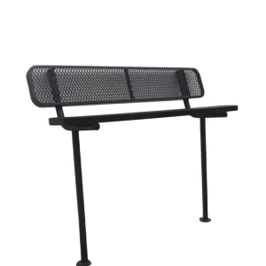 Outdoor Furniture Public Park Embedded Type Contemporary Steel Bench Seating Outside Garden Patio Metal Seat Benches