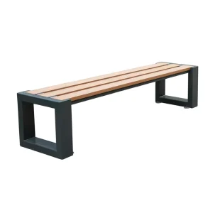Outdoor Furniture Public Park Playground Backless Wooden Bench Seating Outside Garden Patio Reclaimed Wood Seat Benches