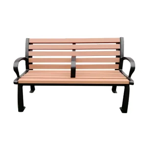 Outdoor Furniture Public Park Street 2 Seater Wpc Wood Sitting Bench Seating Outside Garden Patio Plastic Wooden Seat Benches