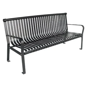 Outdoor Furniture Rust Proof Metal Rustic Sitting Bench Seat Outside Park Steel Bench Seating Public Garden Patio Bench Chair
