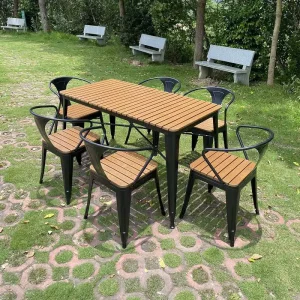 Outdoor Furniture Set Tropical Arabic Restaurant Food Tables and Chairs Set for Cafeteria