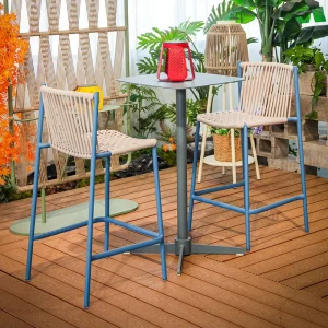 Outdoor Furniture Sets Bar Restaurant High Table and High Chairs for Restaurant and Bars