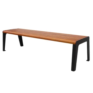 Outdoor Furniture Simple Wpc Wood Backless Bench Seat Outside Park Garden Rustic Modern Bench Seating
