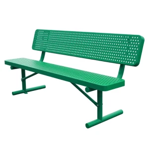 Outdoor Furniture Steel Bench Seat Outside Park Metal Bench Chair With Back