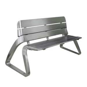 Outdoor Furniture Stylish Steel Armless Bench Seat Outside Park Modern Metal Bench Chair Garden Bench Seating