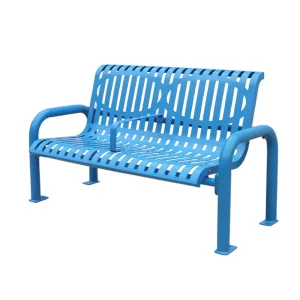 Outdoor Furniture Two Seater Metal Bench Seat Outside Park Traditional Steel Bench Seating Public Garden Patio Bench Chair