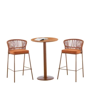 Outdoor Garden Furniture Fashion Designed Durable UV Resistant Orange Bar Set
