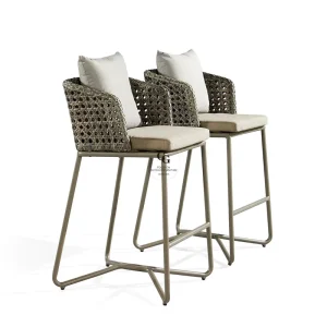 Outdoor Garden Furniture High Chair Bar Height Patio Set Bar Stools