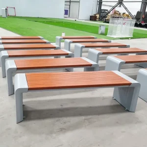 Outdoor Garden Park Street Bench Wooden Picnic Bench Outside Without Backrest Chair Seat Durable Bench