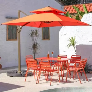 Outdoor Garden Restaurant Dining Room Set Modern Furniture 4 Seat Patio Table and Chair