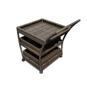 Outdoor Garden Sets Rattan Trolley Car Dining Cart Furniture