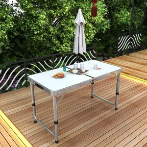 Outdoor Height Adjustable Portable Table Ultra Light Camping Picnic Barbecue Table Folding Desk Collapsible IGT Table