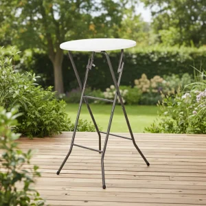 Outdoor High Top Contemporary Cocktail Bar Furniture Tables and Chairs with Plastic Construction for Hotel and Mall Events