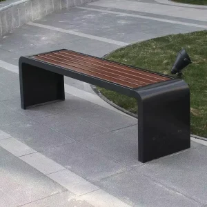 Outdoor Leisure Bench All Metal Colored Park and Courtyard Seating