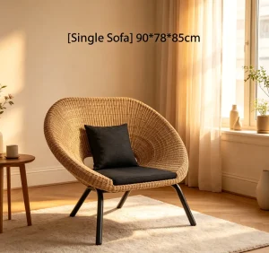 Outdoor Leisure PE Rattan Table and Chair All Weather Wicker Patio Furniture for Garden Balcony Cafe
