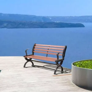 Outdoor Leisure Square Patio Benches Garden Seats for Courtyard Stadium Shopping Malls Recreation Panel Style