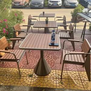 Outdoor Leisure Table and Chair Set Music bar Rest Area Small Round Table Restaurant Outdoor Open air Dining Table