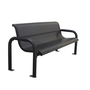 Outdoor Long Steel Bench Seat Outside Park Metal Seating Bench Public Garden Patio Iron Antique Rustic Sitting Bench Chair
