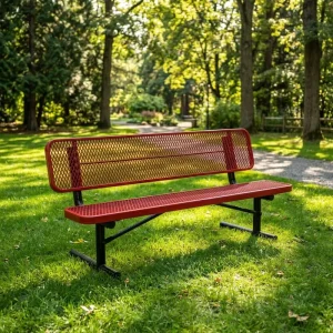 Outdoor Metal Bench Galvanized Steel Long Bench Seat Public Garden Patio Chair Bench Manufacturers
