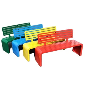 Outdoor Metal Bench Public Seating Garden Patio Bench Heavy Duty Park Bench