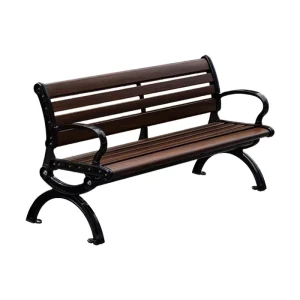 Outdoor Metal Bench Seat Durable Modern Design for Apartment Patio Garden Hotel 2 or 3 Seating Capacity