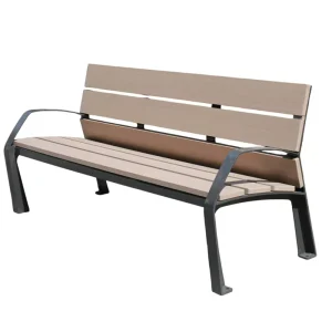 Outdoor Park Decorative Hardwood Bench Seat Outside Street Mid century Modern Bench Seating Public Garden Patio Chair Bench