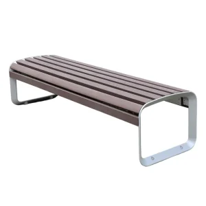 Outdoor Park Unique Wpc Wood Bench Seat Outside Street Antiseptic Wood Bench Seating Public Garden Patio Bench Without Back