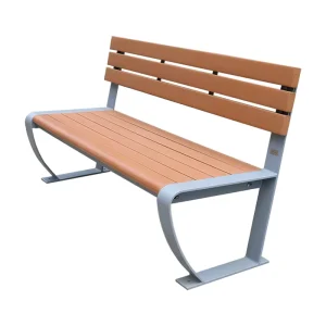 Outdoor Park Wpc Wood Sitting Bench Seat Outside Street Bench Seating Public Garden Farmhouse Patio Vintage Chair Bench