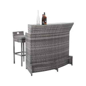 Outdoor Patio Dining Drinking Wicker Furniture Set