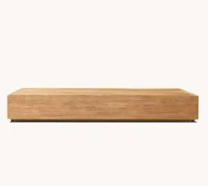 Outdoor Patio Garden Sets Hotel Resort Teak Rectangular Coffee Table Modern Luxury Outside Furniture Coffee Table