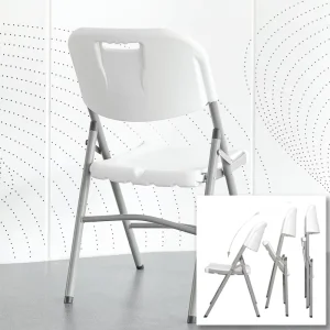 Outdoor Plastic Chairs for Events Party Garden Portable White Plastic Folding Chair with Hook Sillas Plegables