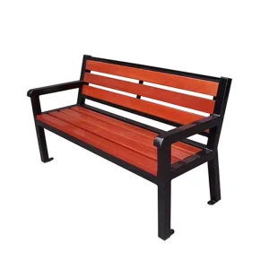 Outdoor Street Furniture 2 Seater Wpc Wood Sitting Bench Seat Outside Park Bench Seating Public Garden Patio Bench Chair