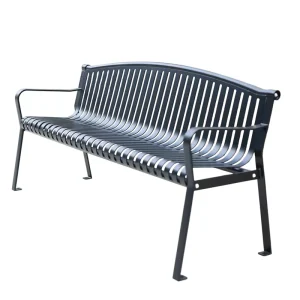 Outdoor Street Furniture Leisure Ways Metal Bench Public Park Long Steel Bench Seating Outside Patio Seat Bench for Garden